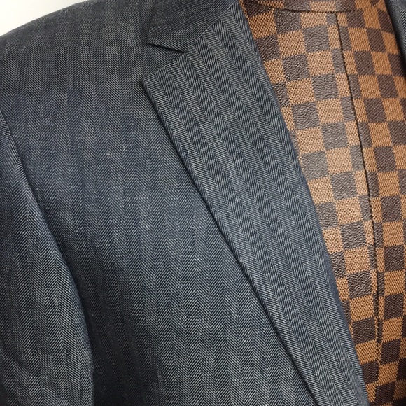 Tasso Elba-Blue 100% LINEN Blazer NWT 40R SWAG!! - Picture 3 of 6